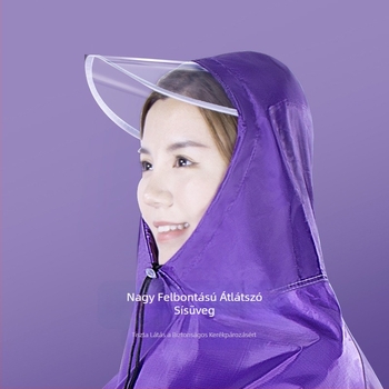 Kerékpáros poncsó esőkabát elektromos autós esőálló, nagyított, egyetlen kerékpáros akkumulátoros autós poncsó férfiaknak és nőknek felnőtt esőkabát