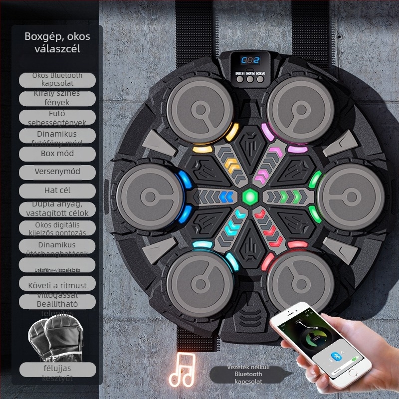 Ritmuszenei ökölvívó fali célpont otthoni gyermek ökölvívó edző dekompressziós gyakorlat intelligens Bluetooth elektronikus ökölvívó gép