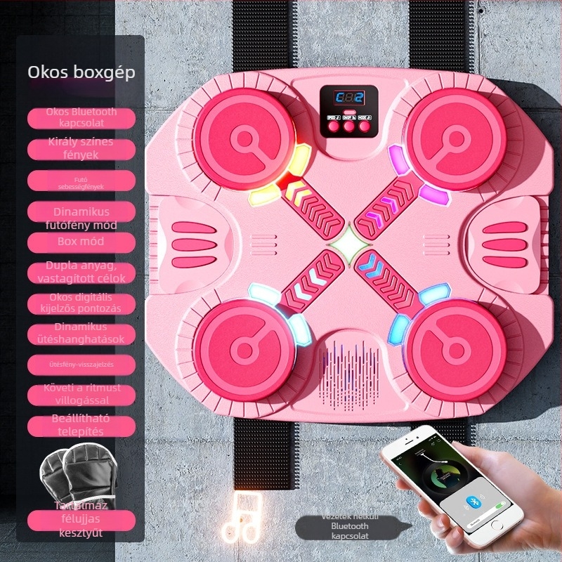 Ritmuszenei ökölvívó fali célpont otthoni gyermek ökölvívó edző dekompressziós gyakorlat intelligens Bluetooth elektronikus ökölvívó gép