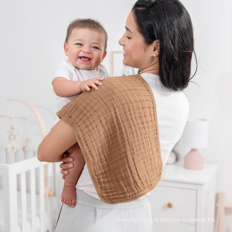 Amazon hatszintes muszlin baba lövés sál újszülött nyárs négyzet alakú sál baba bőrbarát egyszínű arc sál