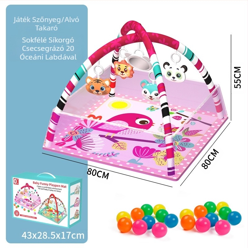 Határokon átnyúló babakerítés játék fitnesz állvány újszülött baba felvilágosodás korai nevelés óceán mászószőnyeg labda medence játék ajándék
