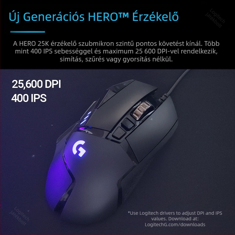 Logitech G502HERO vezetékes játék egér Master SE elektromos verseny mechanikus ellensúly evés csirke cf makró programozás kicsomagolás