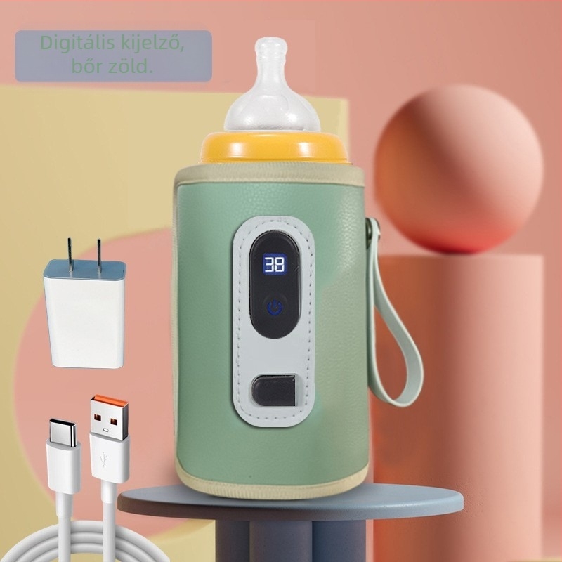 Cumisüveg termoszkészlet gyerekeknek univerzális kültéri hordozható termosztatikus tejmelegítő USB baba otthoni fűtőkészlet határokon átnyúló