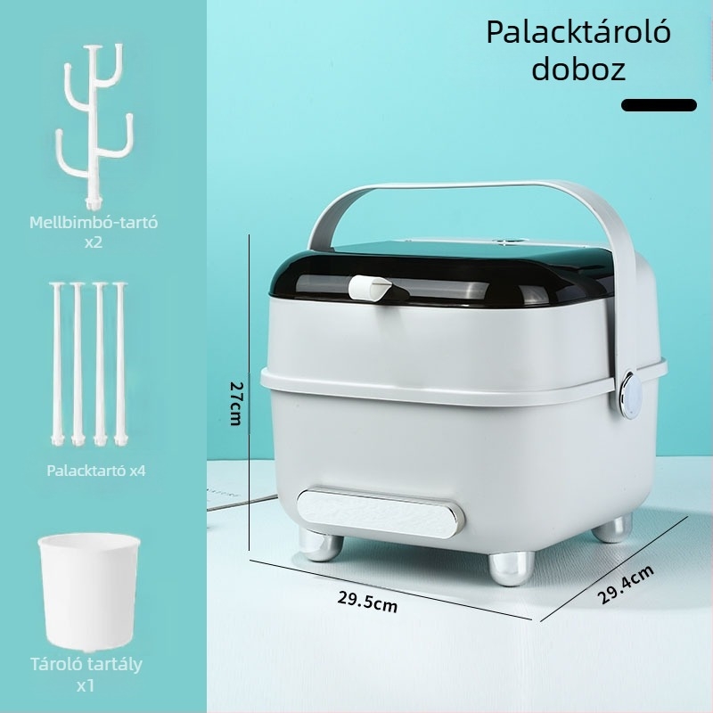 2025 Új termék Háztartási Bébiétel Tároló Palack Szervező Kisállat Anyag Porálló és Vízelvezető Palack Tároló Doboz