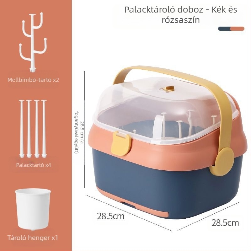 2025 Új termék Háztartási Bébiétel Tároló Palack Szervező Kisállat Anyag Porálló és Vízelvezető Palack Tároló Doboz