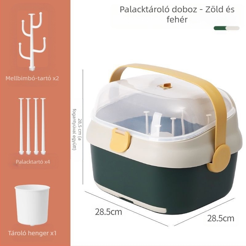2025 Új termék Háztartási Bébiétel Tároló Palack Szervező Kisállat Anyag Porálló és Vízelvezető Palack Tároló Doboz