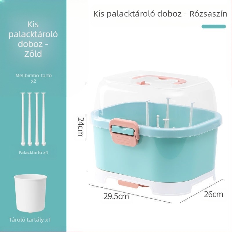 2025 Új termék Háztartási Bébiétel Tároló Palack Szervező Kisállat Anyag Porálló és Vízelvezető Palack Tároló Doboz