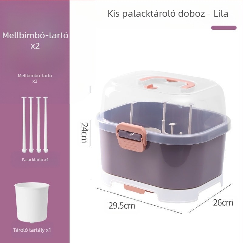 2025 Új termék Háztartási Bébiétel Tároló Palack Szervező Kisállat Anyag Porálló és Vízelvezető Palack Tároló Doboz