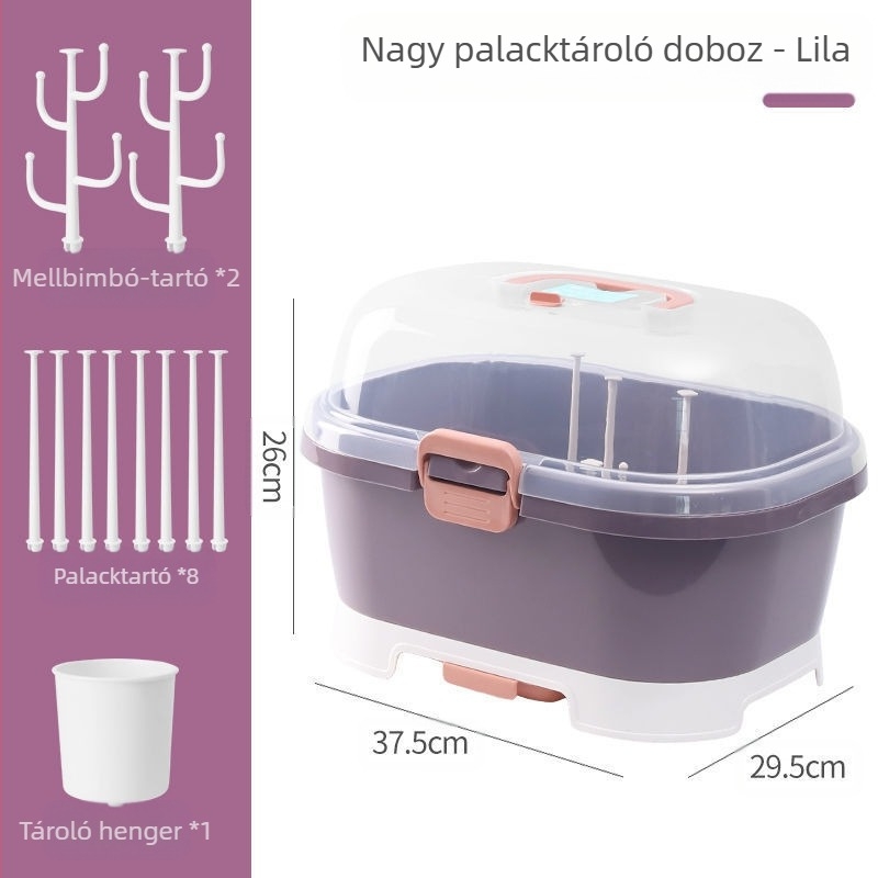 2025 Új termék Háztartási Bébiétel Tároló Palack Szervező Kisállat Anyag Porálló és Vízelvezető Palack Tároló Doboz