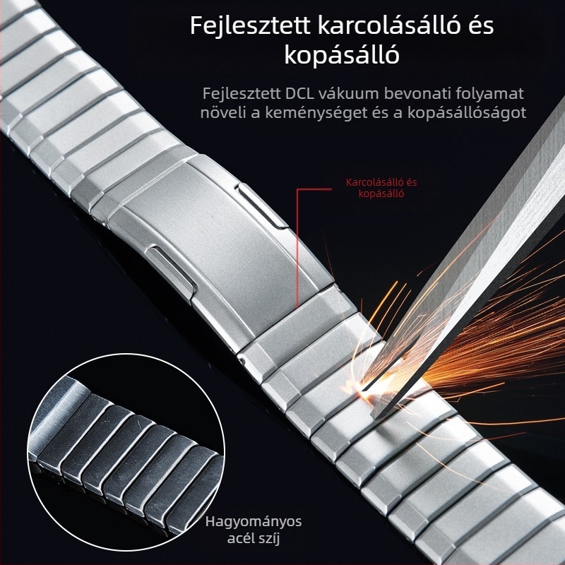 Alkalmas Huawei Gt5/Pro Watch titánötvözet tiszta titán szíjhoz Gt4/Watch5/4/6 üzleti stílusú óraszíjhoz