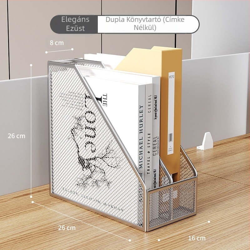 Könyves állvány asztali irattartó fém tároló állvány doboz adattároló többrétegű irattartó mappa irattároló állvány