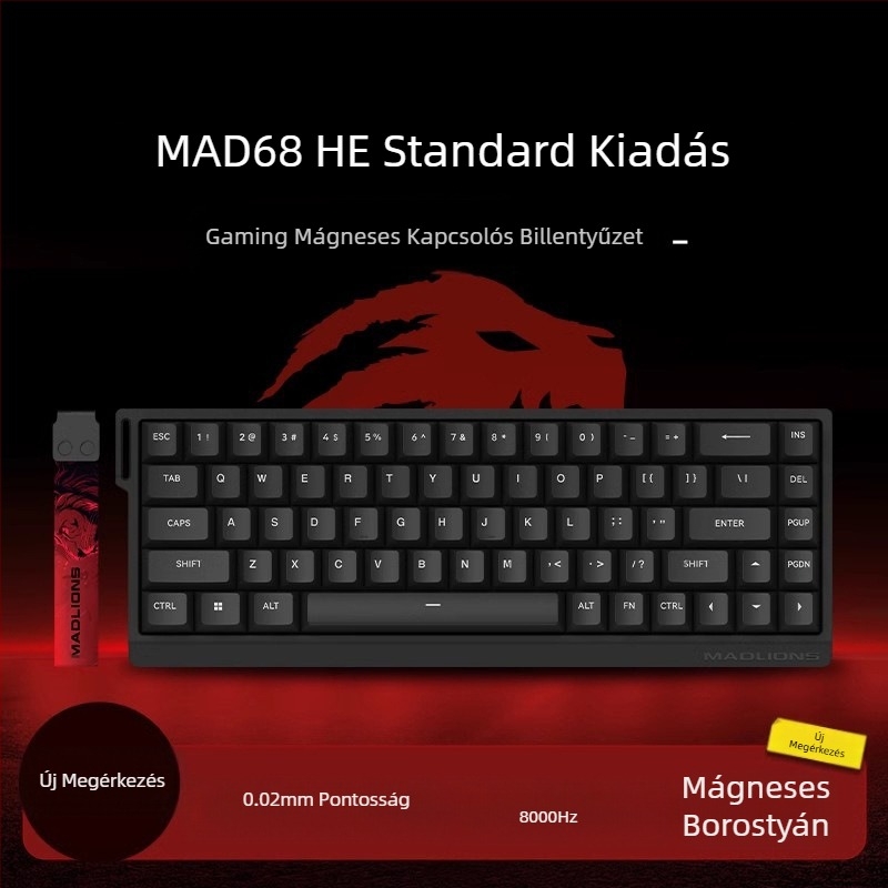 Hot plug 68 késleltetésű eSports HED60 billentyűzet mágneses tengelyű, teljes billentyűs, 68 billentyűs, alacsony érzékenységű, MA61