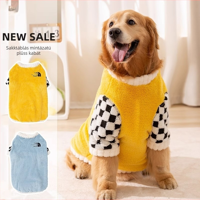 Őszi és téli új nagytestű kutyaruhák Golden Retriever Border Állattenyésztés Labrador Közepes és Nagytestű Kutyáknak Corgi Kisállatruházat