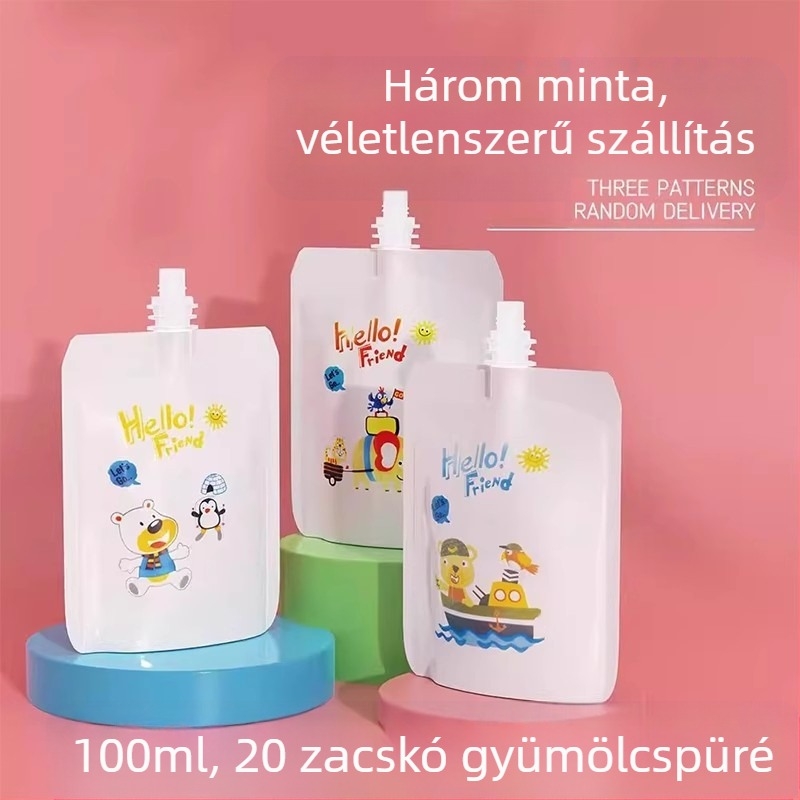 Egyszerű fecskendő típusú bébiétel-töltő, bébi gyümölcspüré-zacskó elválasztó, bébiétel-megosztó kütyü