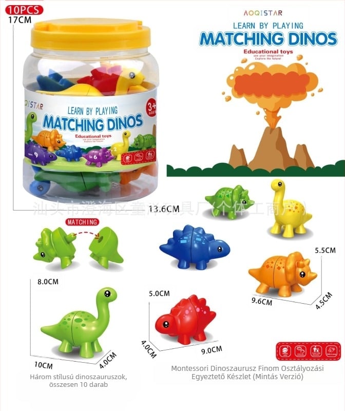 Határokon átnyúló gyermekek korai nevelése dinoszaurusz betűillesztő játék számszámolás mintaillesztés felvilágosodás kognitív tanítási segédeszközök nagykereskedelem