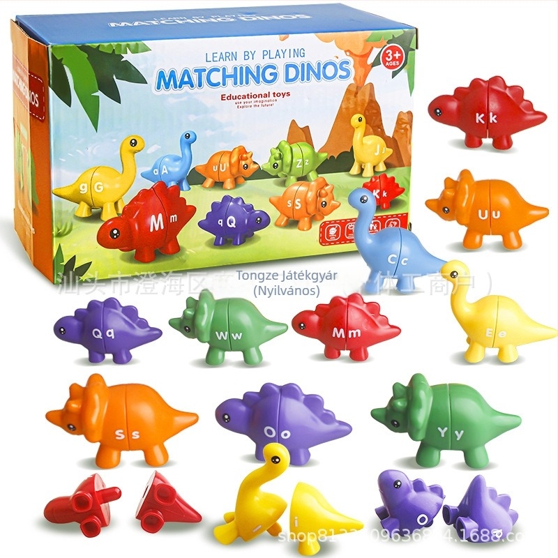 Határokon átnyúló gyermekek korai nevelése dinoszaurusz betűillesztő játék számszámolás mintaillesztés felvilágosodás kognitív tanítási segédeszközök nagykereskedelem