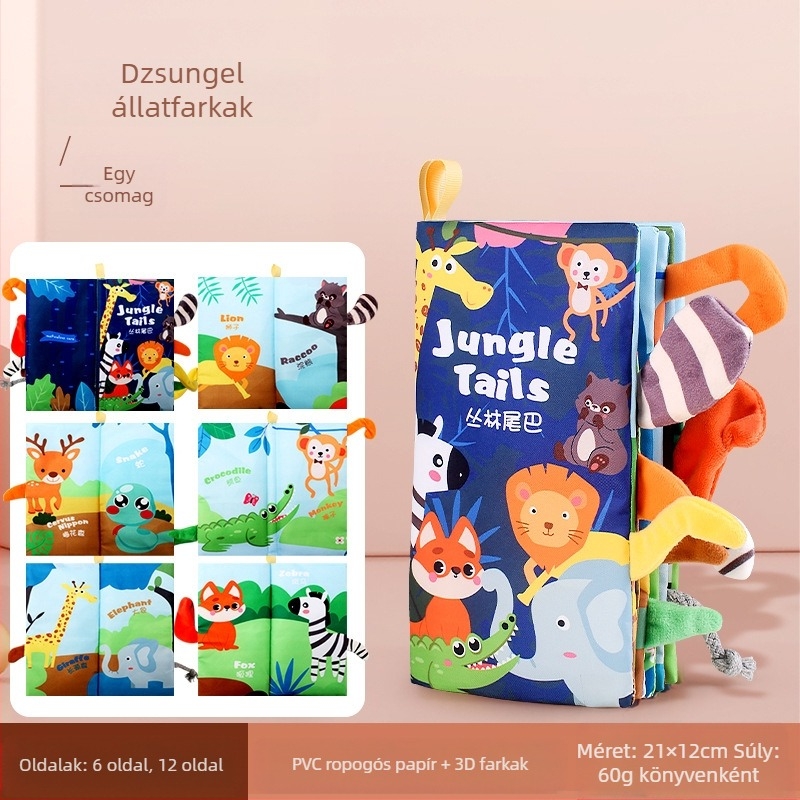 Határokon átnyúló gyermek farokszövet könyv oktató játékkönyv nem tud elszakadni baba szövet könyvgyűrű papír felvilágosodás könyv korai nevelési játékok