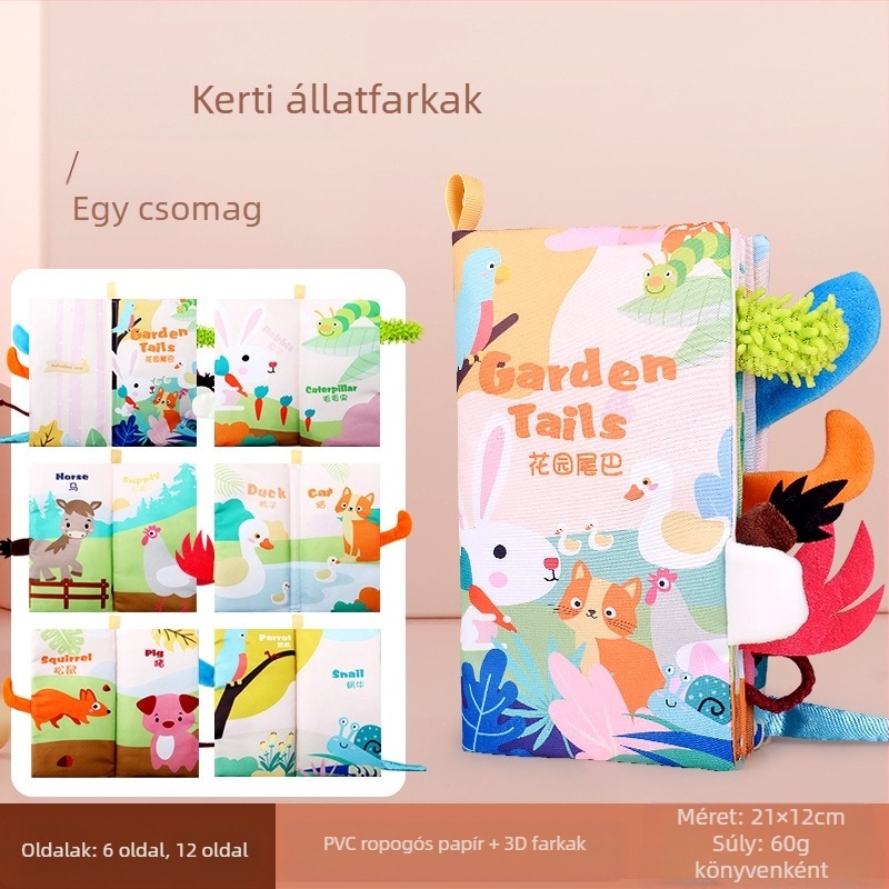 Határokon átnyúló gyermek farokszövet könyv oktató játékkönyv nem tud elszakadni baba szövet könyvgyűrű papír felvilágosodás könyv korai nevelési játékok