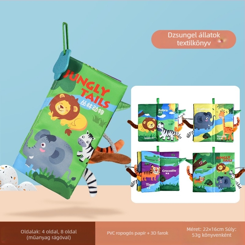 Határokon átnyúló gyermek farokszövet könyv oktató játékkönyv nem tud elszakadni baba szövet könyvgyűrű papír felvilágosodás könyv korai nevelési játékok