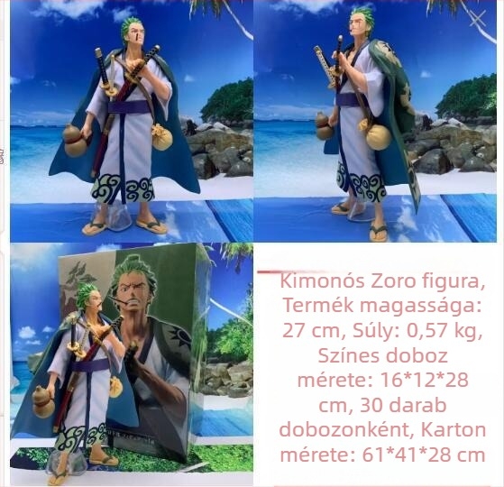 Animációs kalóz/tengeri király elismerése Kimono Szolón és Szolón országa díszek kézzel készített modell nagykereskedelem