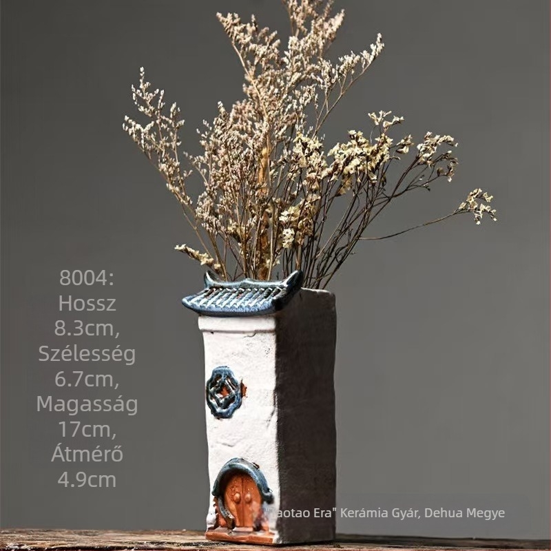 Jiangnan ház bambusz virágcserép dekoráció retro kreatív zöld növény virágcserép akvárium táj otthoni iroda dekoráció