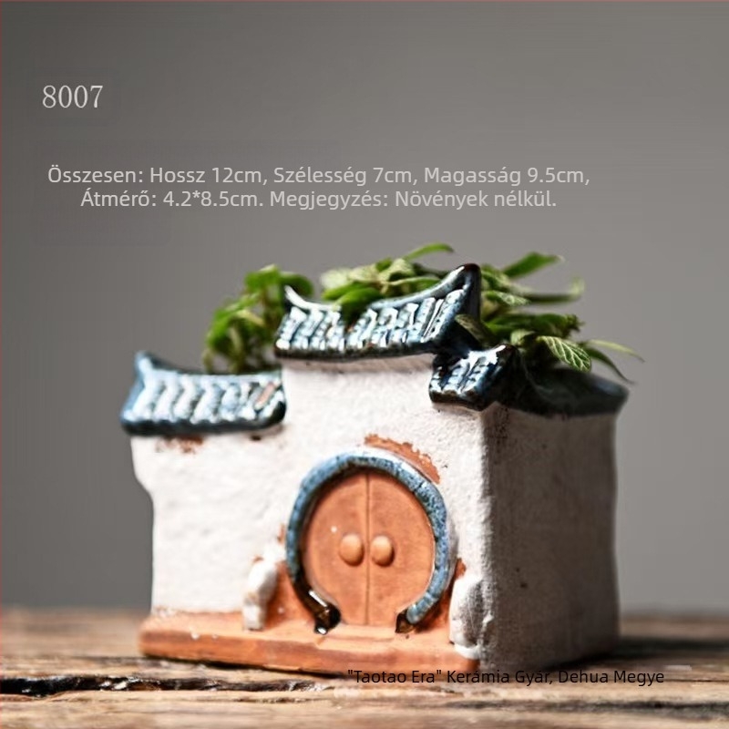 Jiangnan ház bambusz virágcserép dekoráció retro kreatív zöld növény virágcserép akvárium táj otthoni iroda dekoráció