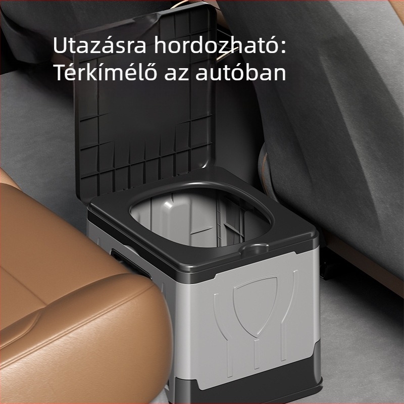 Autós összecsukható WC hordozható felnőtt önvezető kemping kültéri vészhelyzeti kikeményítő WC mobil WC