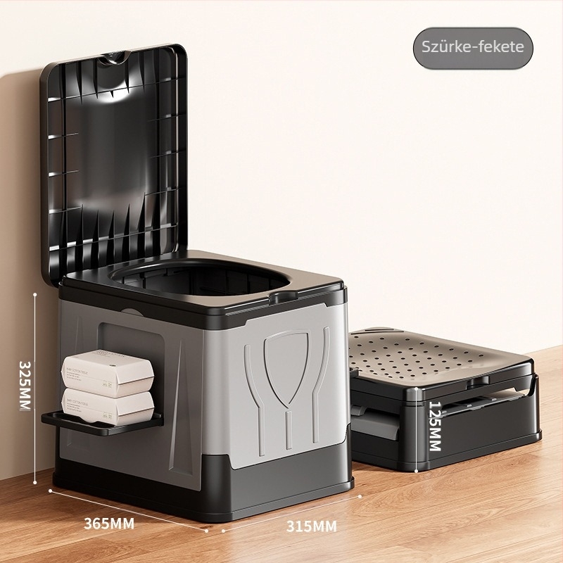 Autós összecsukható WC hordozható felnőtt önvezető kemping kültéri vészhelyzeti kikeményítő WC mobil WC