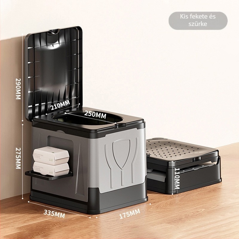 Autós összecsukható WC hordozható felnőtt önvezető kemping kültéri vészhelyzeti kikeményítő WC mobil WC