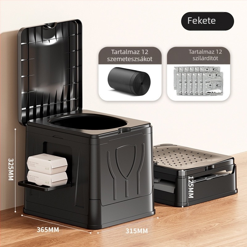 Autós összecsukható WC hordozható felnőtt önvezető kemping kültéri vészhelyzeti kikeményítő WC mobil WC