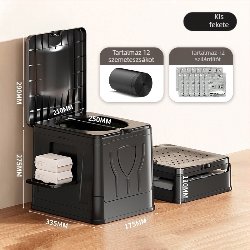 Autós összecsukható WC hordozható felnőtt önvezető kemping kültéri vészhelyzeti kikeményítő WC mobil WC