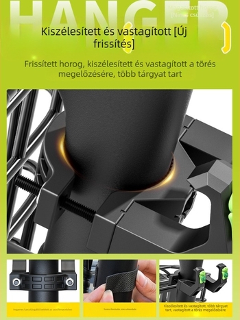 Elektromos autó akasztó elöl univerzális akkumulátoros kerékpár sisakhoz, akasztó csat, akasztó elektromos autó akasztó elöl