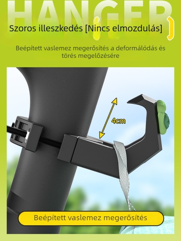 Elektromos autó akasztó elöl univerzális akkumulátoros kerékpár sisakhoz, akasztó csat, akasztó elektromos autó akasztó elöl