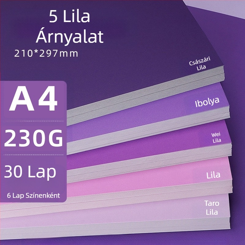 Lila kemény karton A4/A3/4K/8K vastagított, diákoknak szánt fotóháttérpapír 230g színes karton