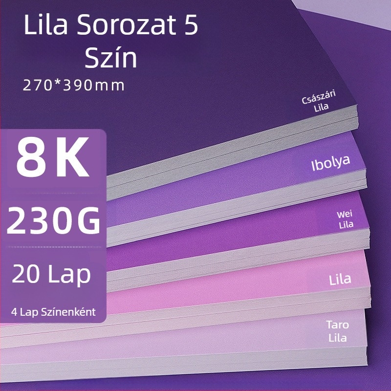 Lila kemény karton A4/A3/4K/8K vastagított, diákoknak szánt fotóháttérpapír 230g színes karton