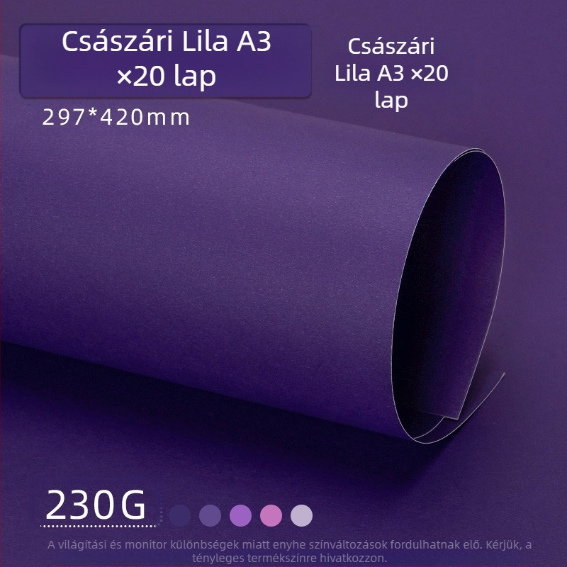 Lila kemény karton A4/A3/4K/8K vastagított, diákoknak szánt fotóháttérpapír 230g színes karton