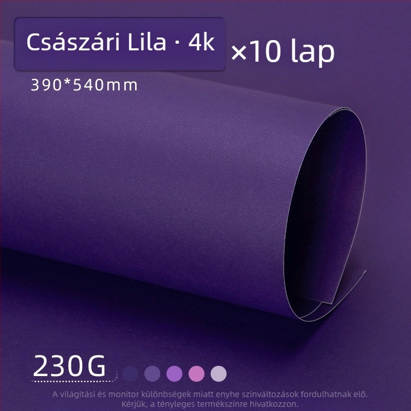 Lila kemény karton A4/A3/4K/8K vastagított, diákoknak szánt fotóháttérpapír 230g színes karton