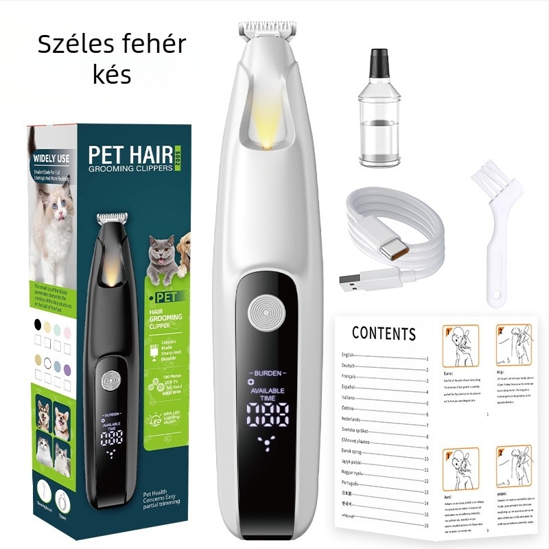 Határokon átnyúló nagykereskedelmi elektromos kutyaborotva macskaszőr-kondicionáló kisállat elektromos fader körömcsiszoló lábborotváló fader