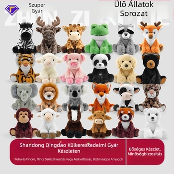 Határokon átnyúló, népszerű elefánt plüssjáték, koala állatos kitömött játék, külkereskedelmi Amazon ülő panda plüssjáték