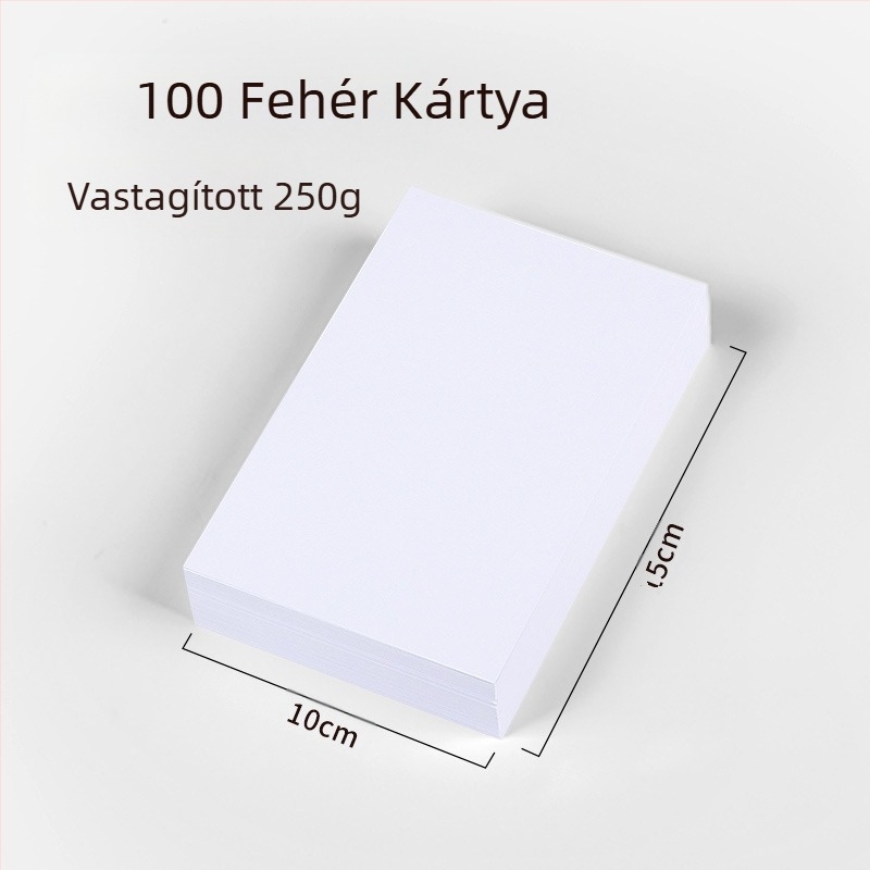 Üres kártya, kemény papír, fehér, kézzel festett karácsonyi képeslap, könyvjelző, angol szójegyzetek, üdvözlőlap-papír