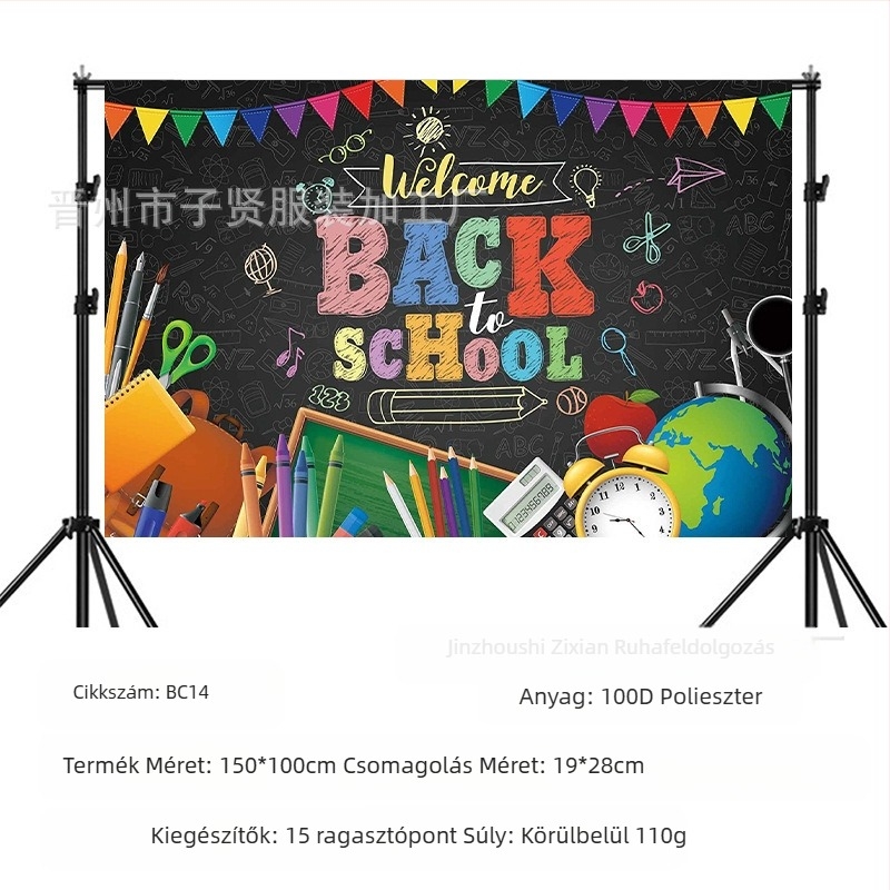 Iskolakezdési szezon születésnapi háttér szövet iskolakezdési szezon Buli banner születésnapi buli háttér dekoráció fotó fotózás kellékek