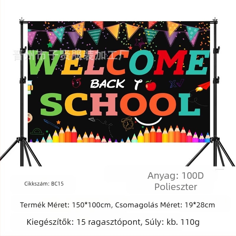 Iskolakezdési szezon születésnapi háttér szövet iskolakezdési szezon Buli banner születésnapi buli háttér dekoráció fotó fotózás kellékek