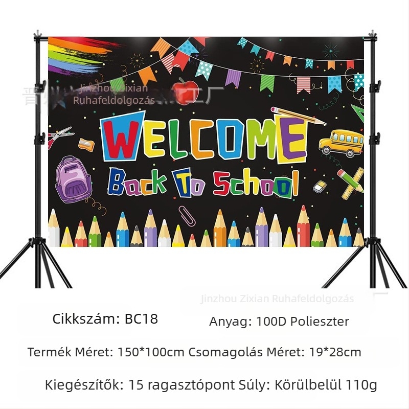 Iskolakezdési szezon születésnapi háttér szövet iskolakezdési szezon Buli banner születésnapi buli háttér dekoráció fotó fotózás kellékek