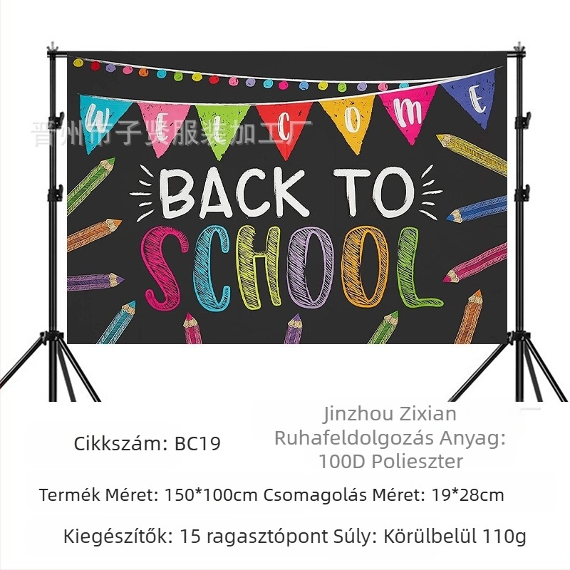 Iskolakezdési szezon születésnapi háttér szövet iskolakezdési szezon Buli banner születésnapi buli háttér dekoráció fotó fotózás kellékek