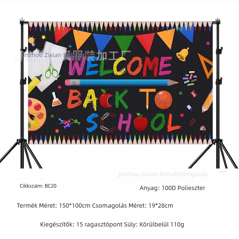 Iskolakezdési szezon születésnapi háttér szövet iskolakezdési szezon Buli banner születésnapi buli háttér dekoráció fotó fotózás kellékek