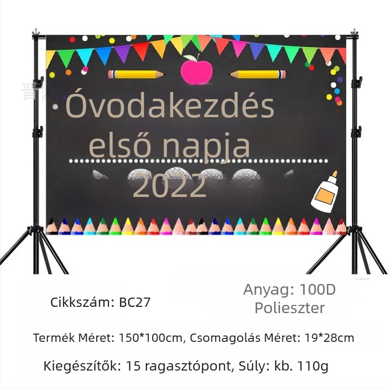 Iskolakezdési szezon születésnapi háttér szövet iskolakezdési szezon Buli banner születésnapi buli háttér dekoráció fotó fotózás kellékek