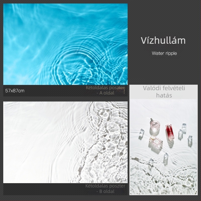 3D sztereó kétoldalas fotózás háttér papír víz fodrozódás fa árnyék fény ég fotózás kellékek étel szépség fotózás