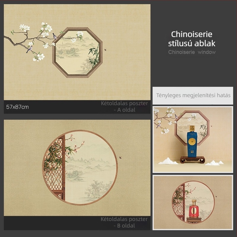 3D sztereó kétoldalas fotózás háttér papír víz fodrozódás fa árnyék fény ég fotózás kellékek étel szépség fotózás