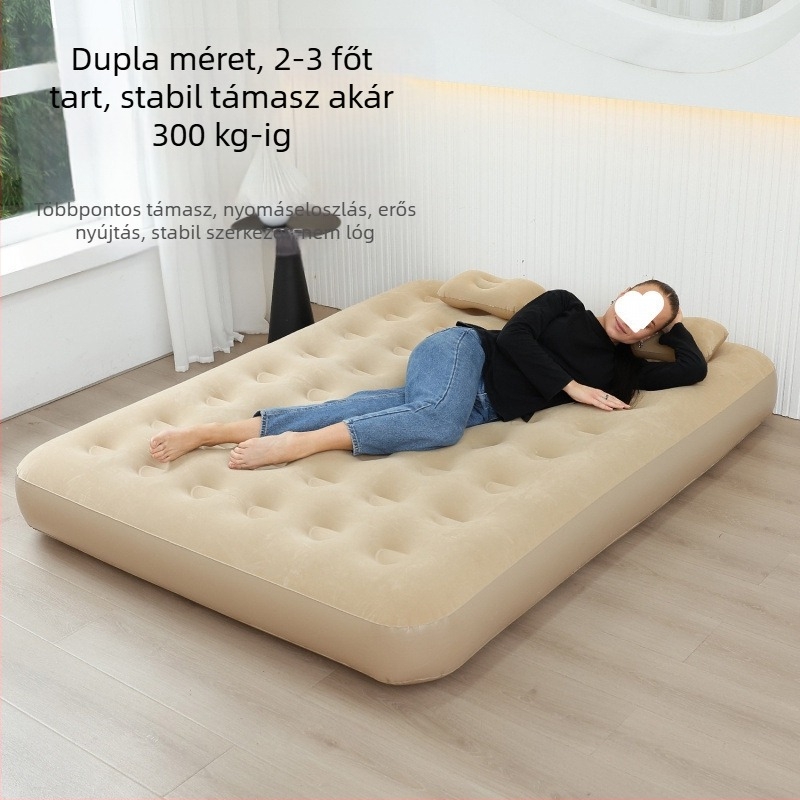 Felfújható ágy otthoni használatra, felfújható matrac egy vagy két személy számára, lusta ágy, hordozható kültéri légmatrac 313