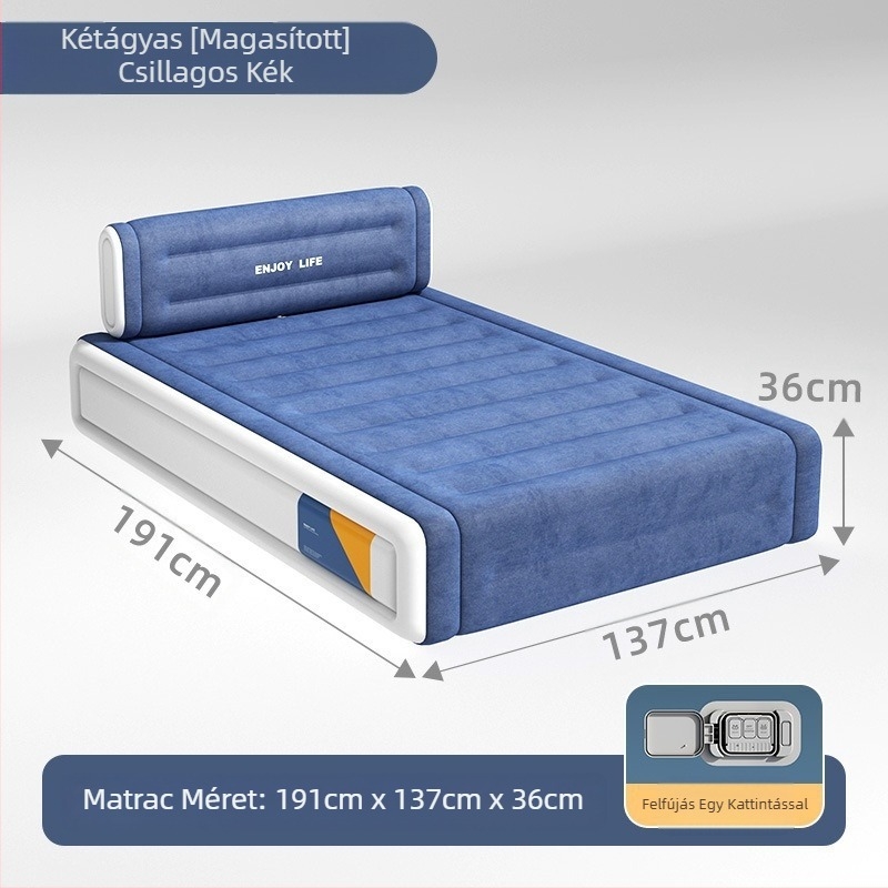 Felfújható ágy otthoni használatra, felfújható matrac egy vagy két személy számára, lusta ágy, hordozható kültéri légmatrac 313
